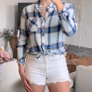Lightweight blue flannel